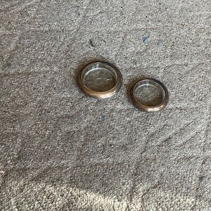 Round Glass & Metal ring dishes